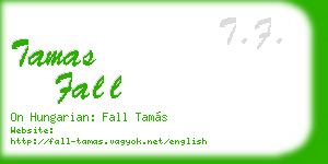 tamas fall business card